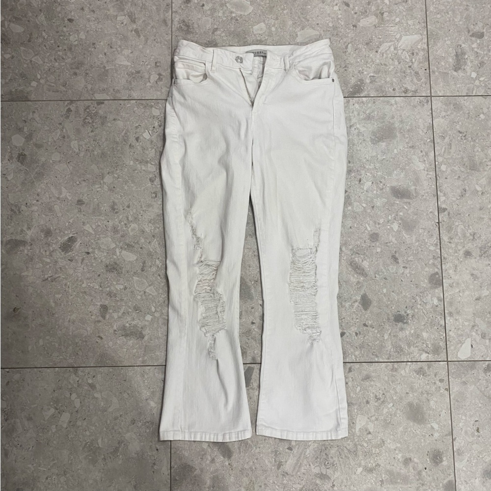 Guess White Sweatpants Comfortable Joggers
